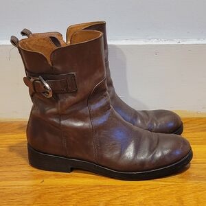Womens Alberto FERMANI brown leather ankle Boots SIZE 38